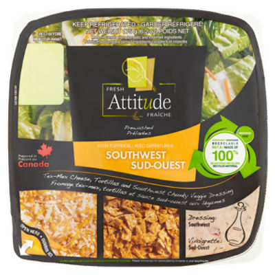 Fresh Attitude Southwest Salad with Toppings, 6.2 oz