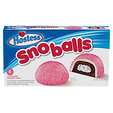 Hostess Snoballs Coconut & Marshmallow Covered Chocolate Cake with Creamy Filling, 6 count, 10.5 oz
