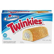 Hostess Twinkies Golden Sponge Cake with Creamy Filling, 10 count, 13.58 oz