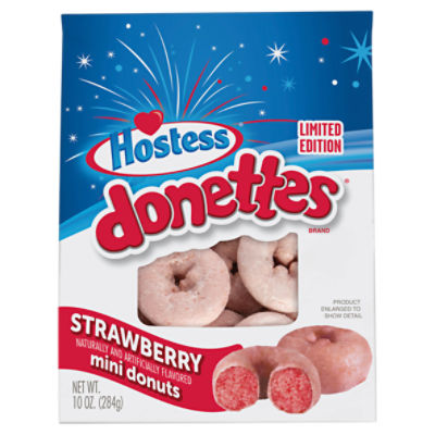 Hostess Donettes Strawberry Mini Donuts Limited Edition, 10 oz