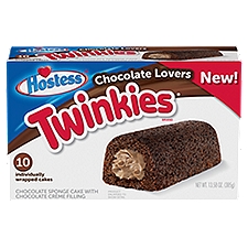 Hostess Twinkies Chocolate Sponge Cake with Chocolate Crème Filling, 10 count, 13.58 oz