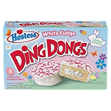HOSTESS White Fudge DING DONGS, 8 Count, 10.72 oz