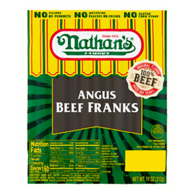Nathan's Famous Angus Beef Franks, 11 oz Price Rite