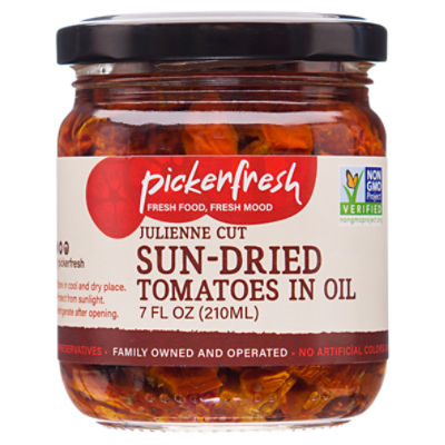 Pickerfresh Julienne Cut Sun-Dried Tomatoes in Oil, 7 fl oz