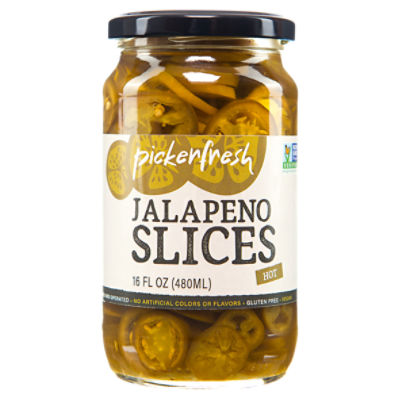 Pickerfresh Hot Jalapeno Slices, 16 fl oz