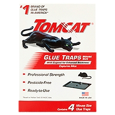 Tomcat Mouse Size, Glue Traps, 4 Each