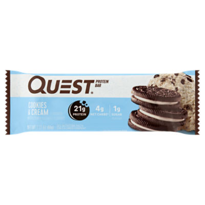 Quest Cookies & Cream Flavored Protein Bar, 2.12 oz - The Fresh Grocer