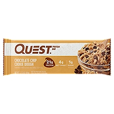Quest Chocolate Chip Cookie Dough Flavor, Protein Bar, 2.12 Ounce