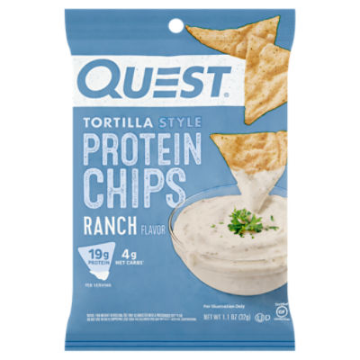 Quest Ranch Flavor Tortilla Style Protein Chips, 1.1 oz