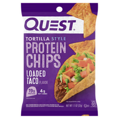 Quest Tortilla Style Loaded Taco Flavor Protein Chips, 1.1 oz ShopRite