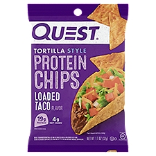 Quest Tortilla Style Loaded Taco Flavor Protein Chips, 1.1 oz, 1.1 Ounce