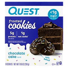 Quest Chocolate Cake Flavor Frosted Cookies, 8 count, 7.05 oz