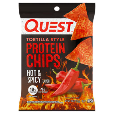 Quest Hot & Spicy Flavor Tortilla Style Protein Chips, 1.1 oz