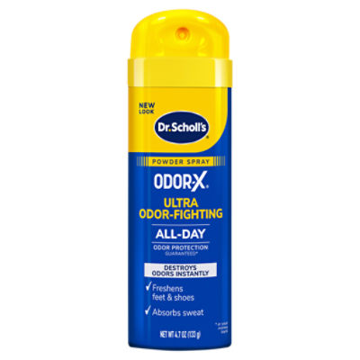 Dr. Scholl's Odor-X Ultra Odor-Fighting Powder Spray, 4.7 oz, 4.7 Ounce