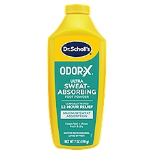 Dr. Scholl's Odor-X Ultra Sweat-Absorbing, Foot Powder, 7 Ounce