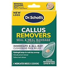Dr. Scholl's Salicylic Acid, Callus Removers, 4 Each