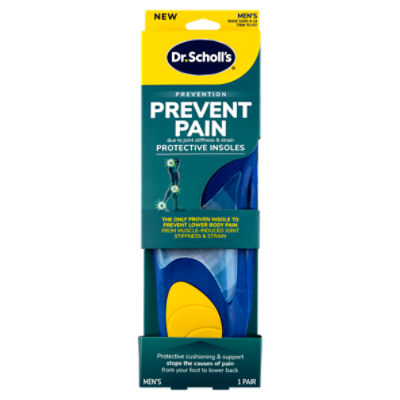Dr. Scholl's Prevention Men's Prevent Pain Protective Insoles, Shoe Sizes 8-14, 1 pair