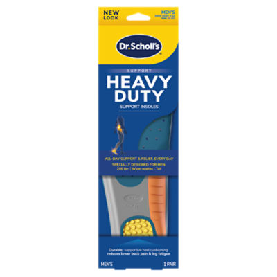 Dr. Scholl's Pain Relief Men Orthotics for Heavy Duty Support, Sizes 8-14, 1 pair