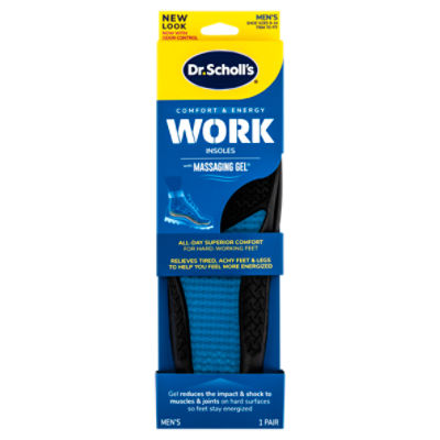 Dr. Scholl's Comfort & Energy Work Massaging Gel Advanced Insoles for Men - Size (8-14)