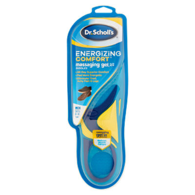 Dr. Scholl's Men's Energizing Comfort Everyday Insoles with Massaging Gel, Shoes Sizes 8-14, 1 pair, 1 Each
