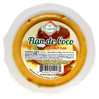 El Exquisito Sabor Coconut Flan, 4 oz