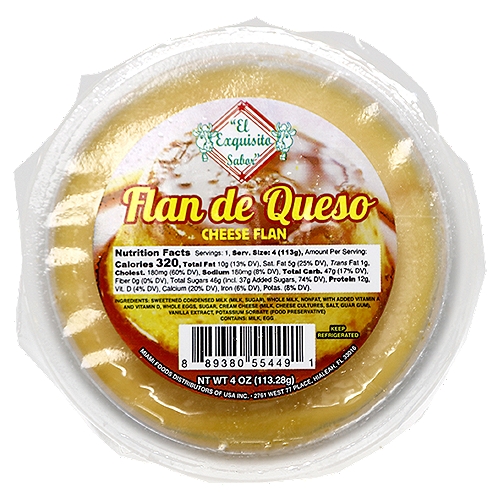 El Exquisita Sabor Cheese Flan, 4 oz