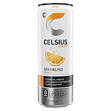 CELSIUS Sparkling Orange, Functional Essential Energy Drink 12 Fl Oz Single Can
