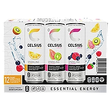 Celsius Energy Drink Sparkling Variety Pack 12 Fl Oz, 12 Count