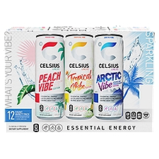 Celsius Energy Drink Live Fit Variety Pack 12 Fl Oz, 12 Count