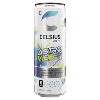 CELSIUS Sparkling Astro Vibe, Functional Essential Energy Drink 12 Fl Oz Single Can