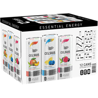 Celsius Fizz Free Energy Drink Variety 12 Fl Oz, 12 Count