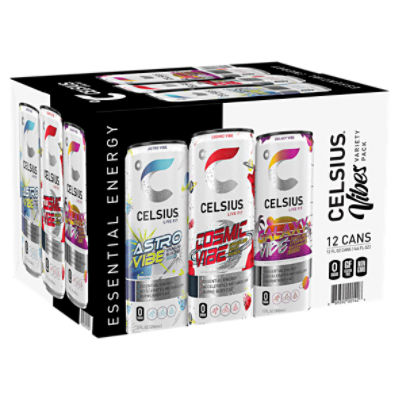 CELSIUS Sparkling Space Variety Pack, Functional Essential Energy Drink 12 Fl Oz (Pack of 12)