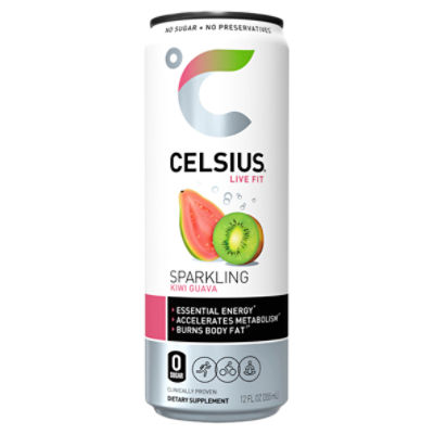 Celsius Energy Drink Sparkling Kiwi Guava 12 Fl Oz