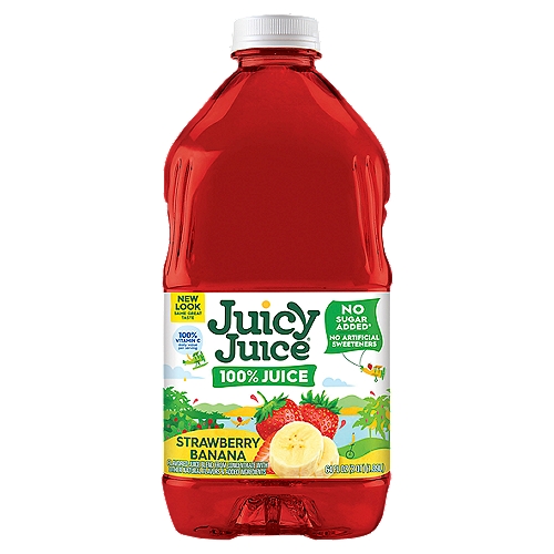 Juicy Juice Strawberry Banana Juice, 100% Juice, 64 FL ounce