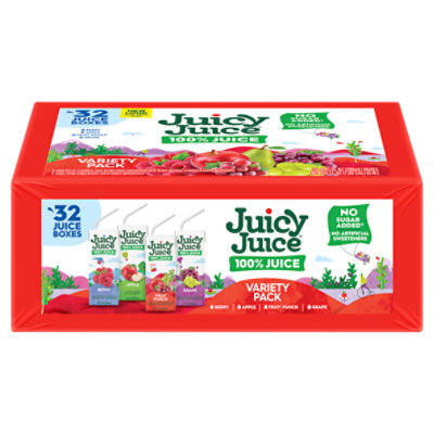 Juicy Juice 100% Juice, Variety Pack, 6.75 fl oz - 32 Pack