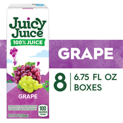Juicy Juice 100% Juice, Grape, 6.75 fl oz - 8 Pack