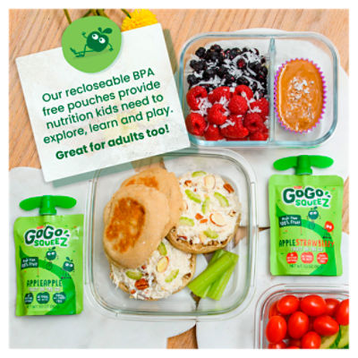 Materne GoGo Squeez Apple Apple Fruit on the Go, 3.2 oz, 4 count