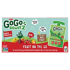 Materne GoGo Squeez Apple Strawberry Fruit on the Go, 3.2 oz, 12 count