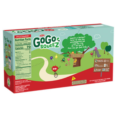 Materne GoGo Squeez Apple Strawberry Fruit on the Go, 3.2 oz, 12 count