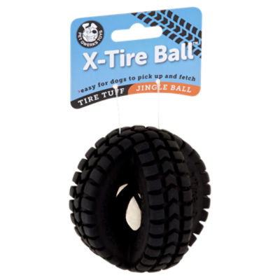 Pet Qwerks Toys X-Tire Ball Tire Tuff Jingle Ball Dog Toy