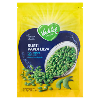 Vadilal Surti Papdi Lilva Shelled Flat Beans, 11 oz