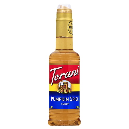 Torani Pumpkin Spice Flavoring Syrup, 12.7 fl. oz.
Rich flavor of pumpkin with hints of nutmeg, cinnamon, clove and other warm spices. Add to hot milk, lattes, hot chocolate, ciders and more.

Find us in the Coffee Aisle