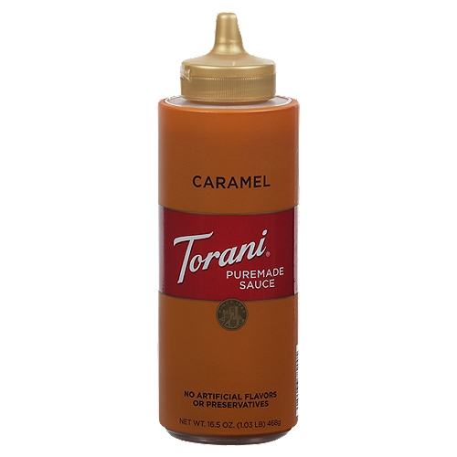 Torani Caramel Puremade Sauce, 16.5 oz