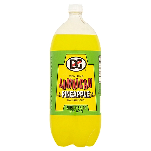 DG Genuine Jamaican Pineapple Flavored Soda, 2 L