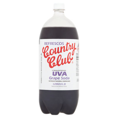 Refrescos Country Club UVA Grape Soda, 2 liter