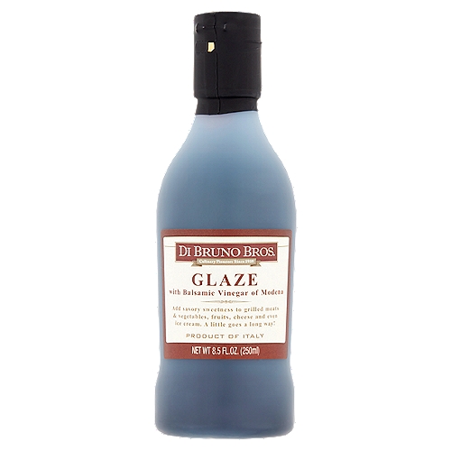 Di Bruno Bros Glaze with Balsamic Vinegar of Modena, 8.5 fl oz
Add savory sweetness to grilled meats & vegetables, fruits, cheese and even ice cream. A little goes a long way!