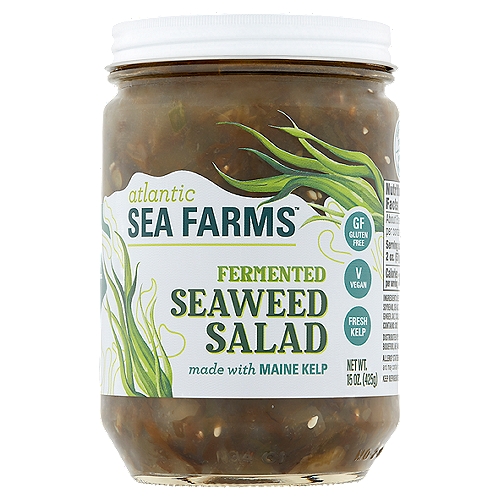 Atlantic Sea Farms Fermented Seaweed Salad, 15 oz
The Way Kelp Should Be - Sourced and Grown in Maine
Sustainably rope-grown by independently fisherman in the clean, cold waters of Maine.