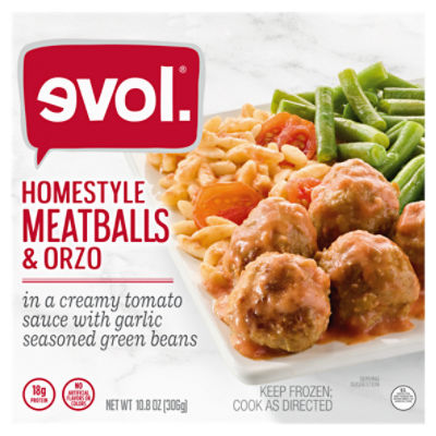 Evol Homestyle Meatballs & Orzo, 10.8 oz