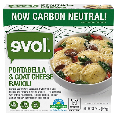 Evol Portabella & Goat Cheese Ravioli, 8.75 oz