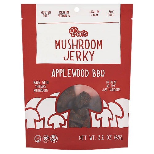 Pan's Mushroom Jerky Applewood BBQ, 2.2 oz